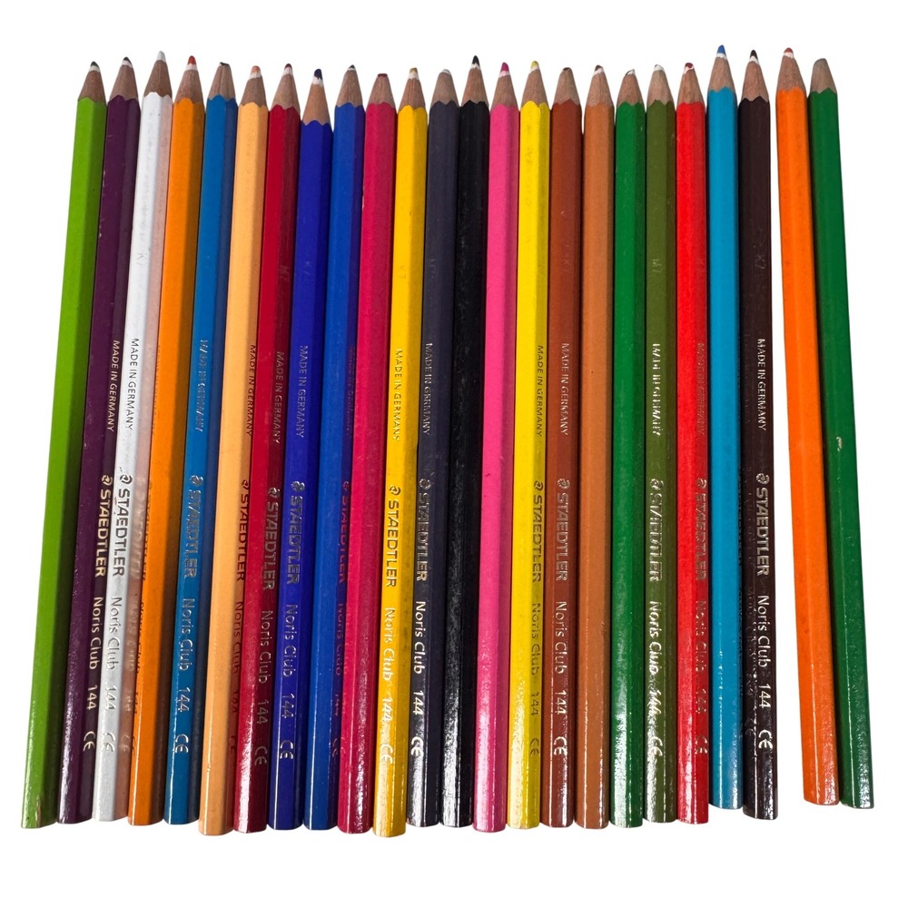 Staedtler Noris Club 144 Colored Pencils Set of 24 Made in Germany ABS Hexagonal